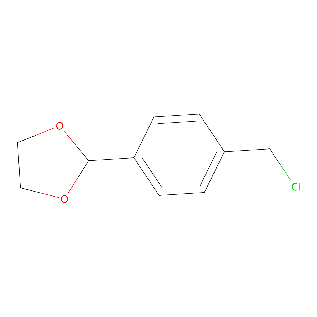 2-(4-(Chloromethyl)phenyl)-1,3-dioxolane molecular structure, CAS 26198-07-2