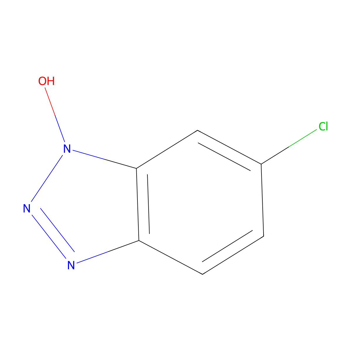 6-Chloro-1-hydroxy-1H-benzotriazole molecular structure, CAS 26198-19-6