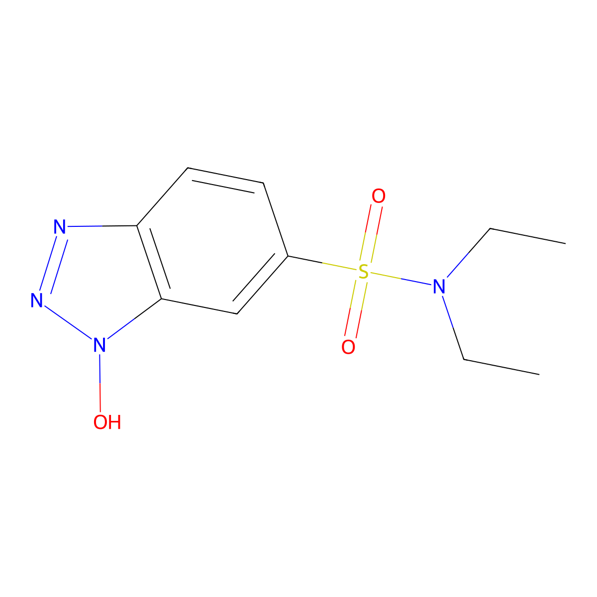 N,N-Diethyl-1-hydroxy-1H-benzotriazole-6-sulfonamide molecular structure, CAS 26198-23-2