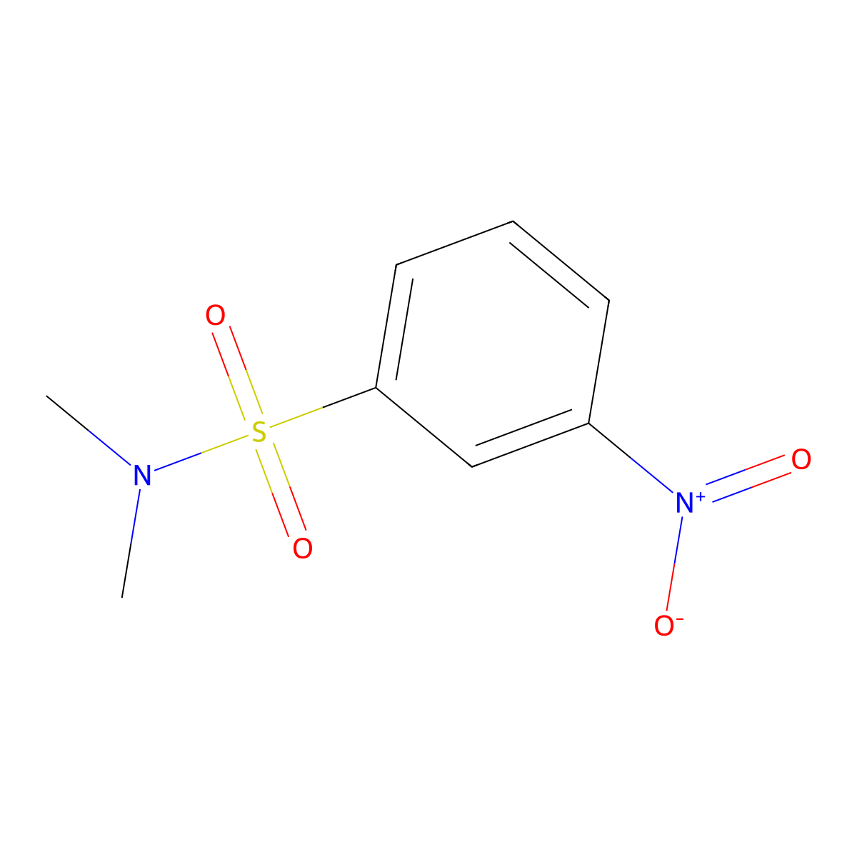 N,N-Dimethyl 3-nitrobenzenesulfonamide molecular structure, CAS 26199-83-7