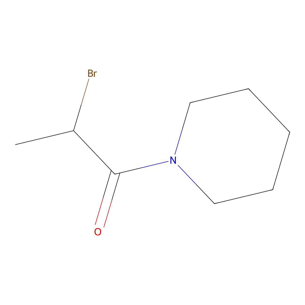 2-Bromo-1-(1-piperidinyl)-1-propanone molecular structure, CAS 2620-14-6