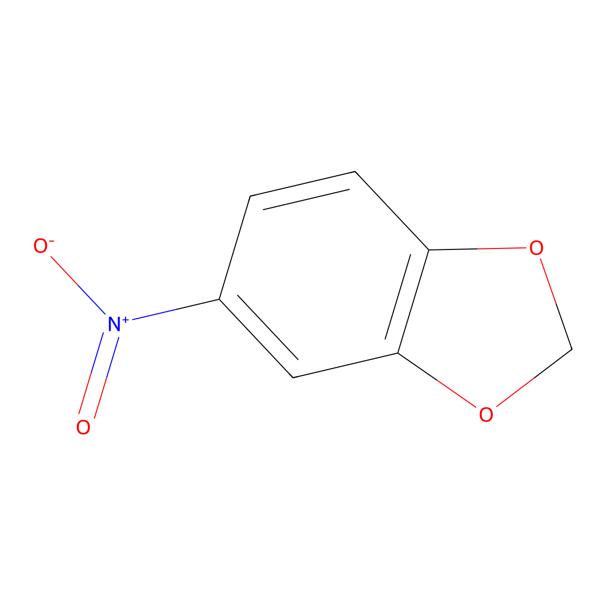 1,3-Benzodioxole, 5-nitro- molecular structure, CAS 2620-44-2