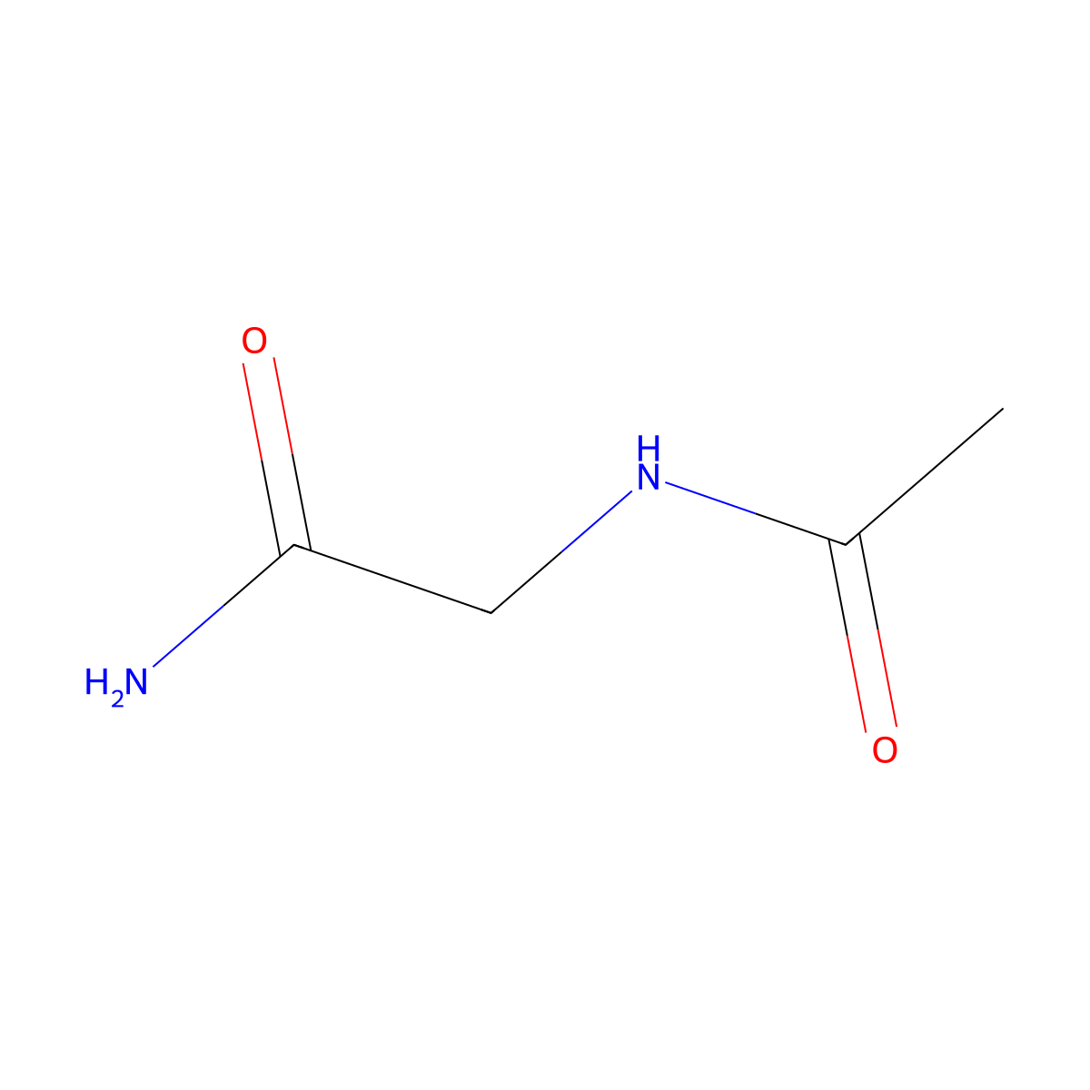 N-Acetylglycinamide molecular structure, CAS 2620-63-5
