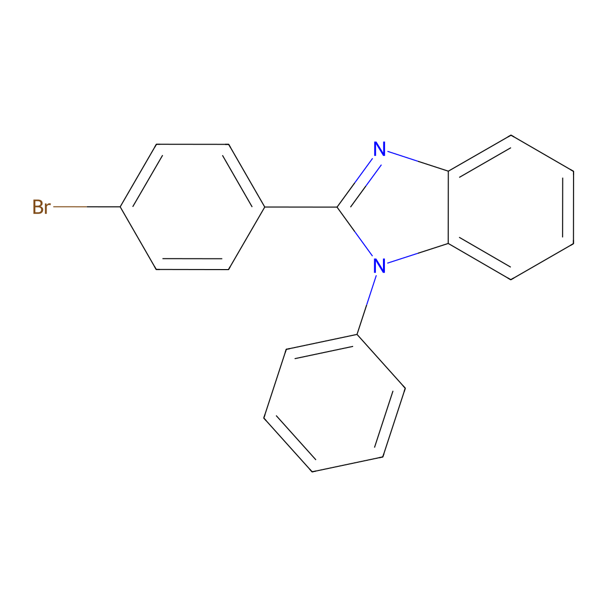 2-(4-Bromophenyl)-1-phenyl-1H-benzo(d)imidazole molecular structure, CAS 2620-76-0
