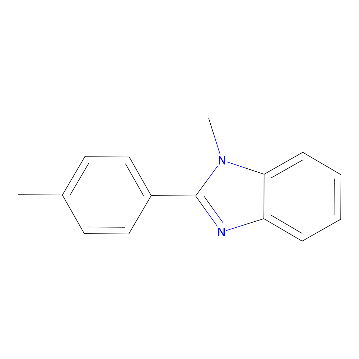 1-Methyl-2-(4-methylphenyl)benzimidazole molecular structure, CAS 2620-78-2
