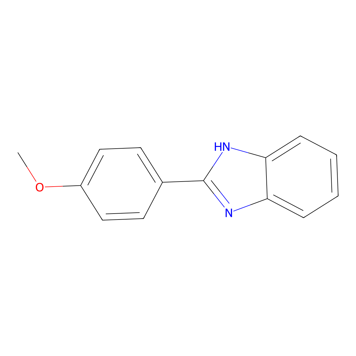 2-(4-methoxyphenyl)-1H-1,3-benzodiazole molecular structure, CAS 2620-81-7