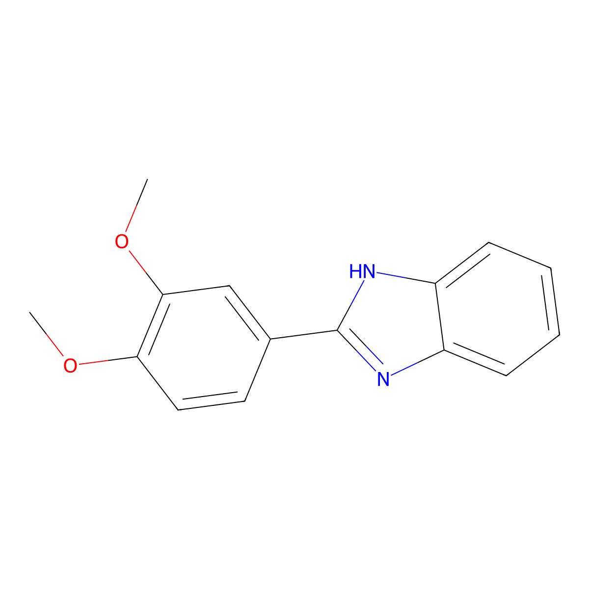 2-(3,4-dimethoxyphenyl)-1H-benzimidazole molecular structure, CAS 2620-85-1