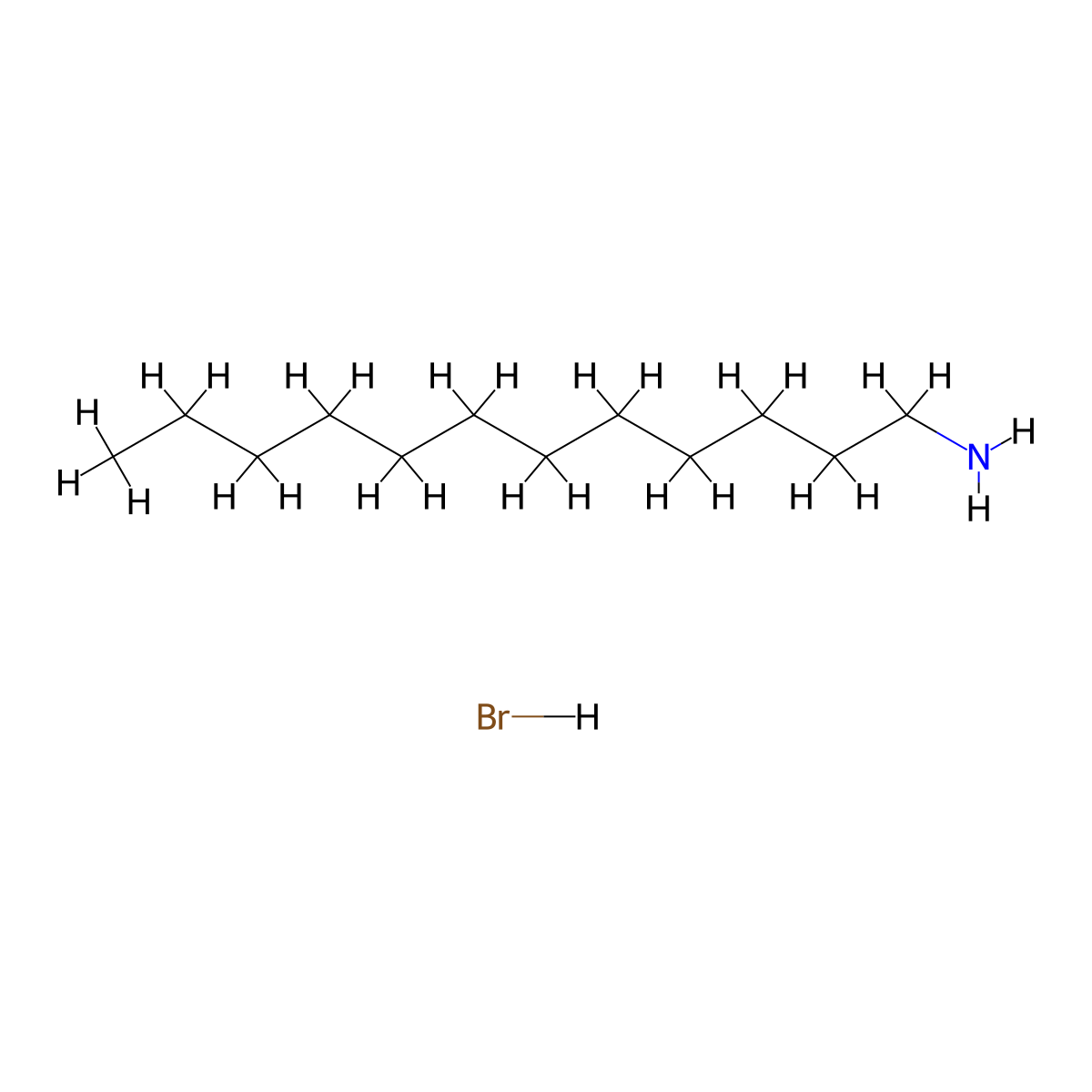 Dodecylamine Hydrobromide molecular structure, CAS 26204-55-7