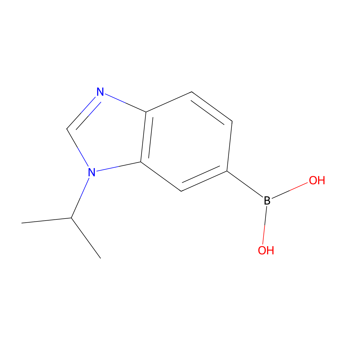 [1-(propan-2-yl)-1H-1,3-benzodiazol-6-yl]boronic acid molecular structure, CAS 2620569-76-6
