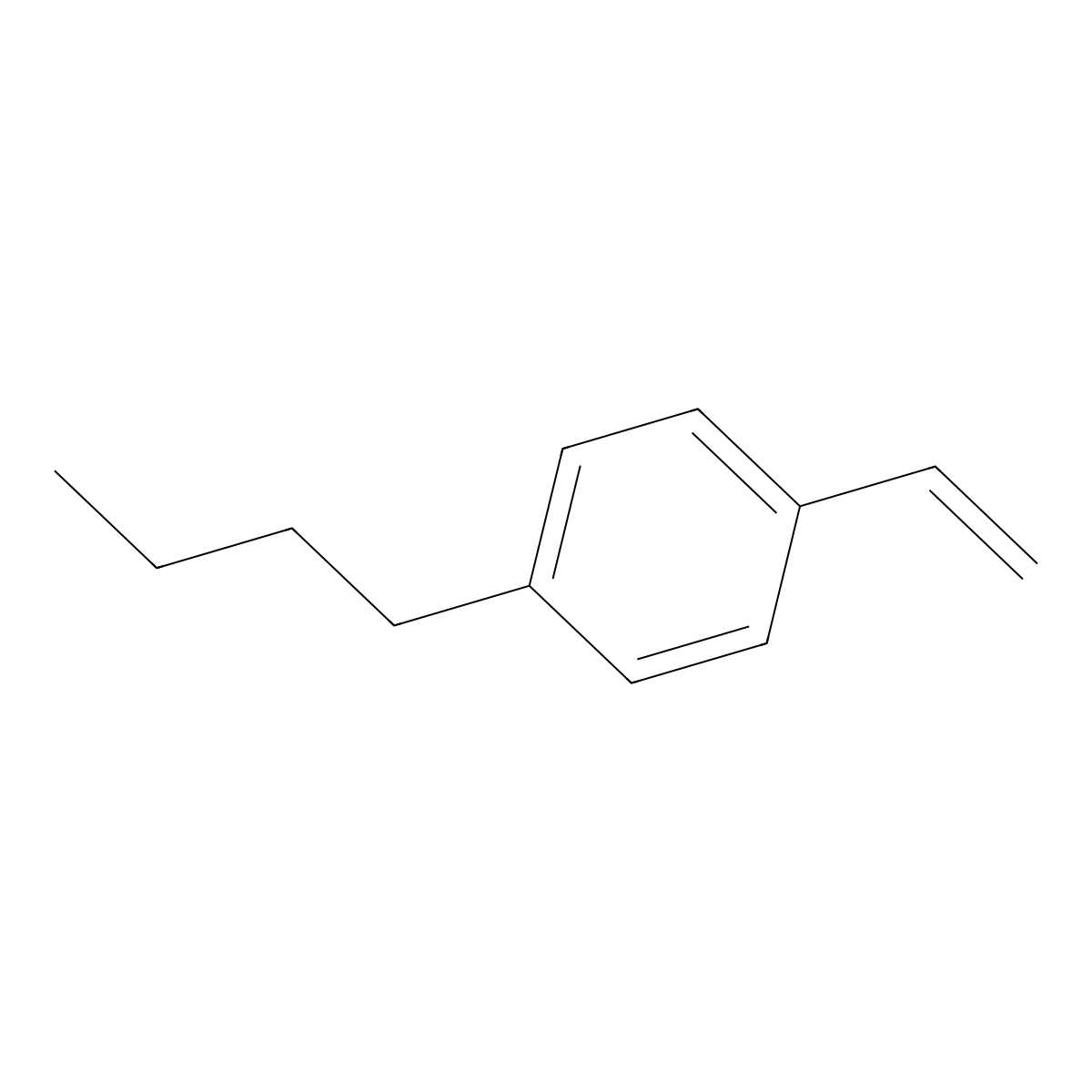 1-Butyl-4-ethenylbenzene molecular structure, CAS 26206-42-8