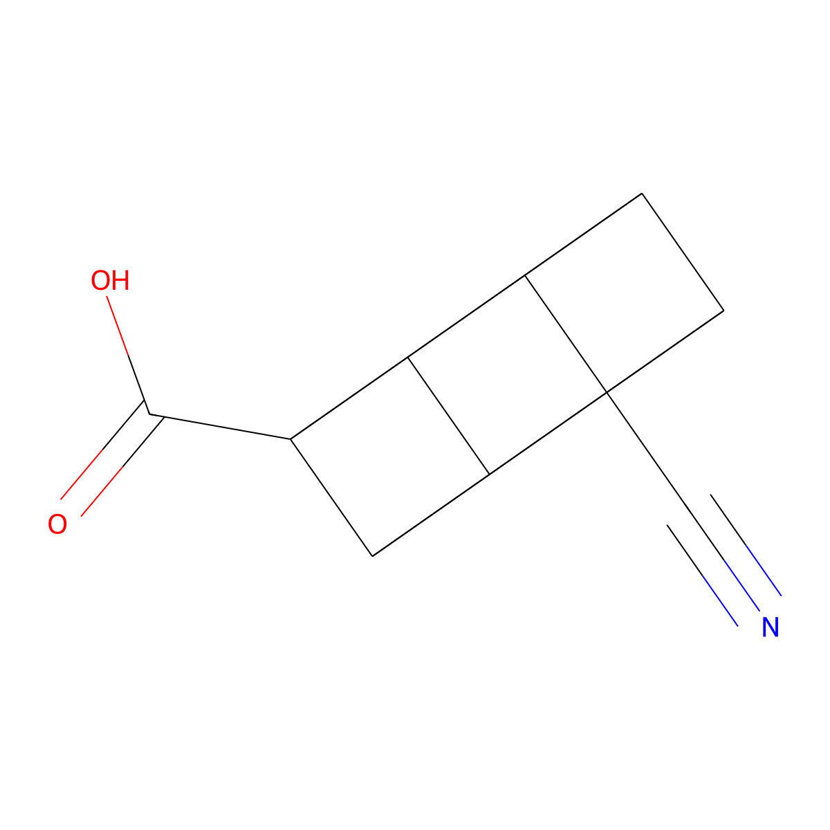 (1s,2R,3r,8S)-4-cyanocubane-1-carboxylic acid molecular structure, CAS 26209-41-6