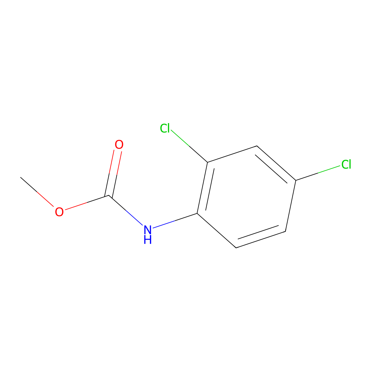 Methyl N-(2,4-dichlorophenyl)carbamate molecular structure, CAS 2621-67-2