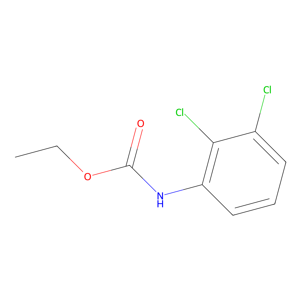 Ethyl 2,3-dichlorophenylcarbamate molecular structure, CAS 2621-70-7