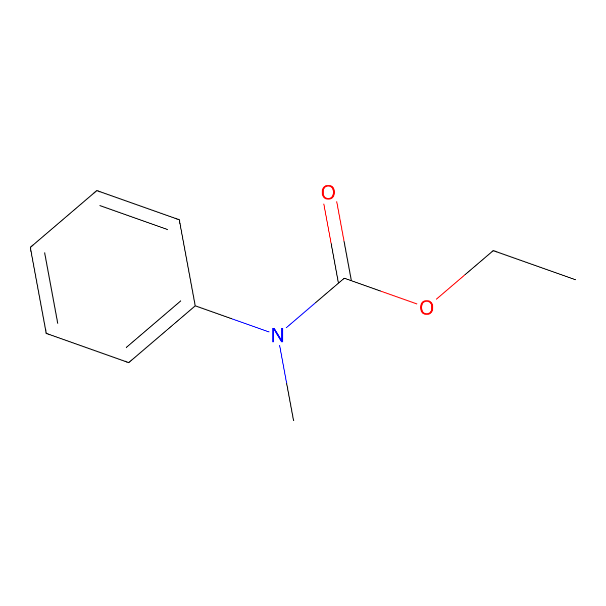 Ethyl methyl(phenyl)carbamate molecular structure, CAS 2621-79-6