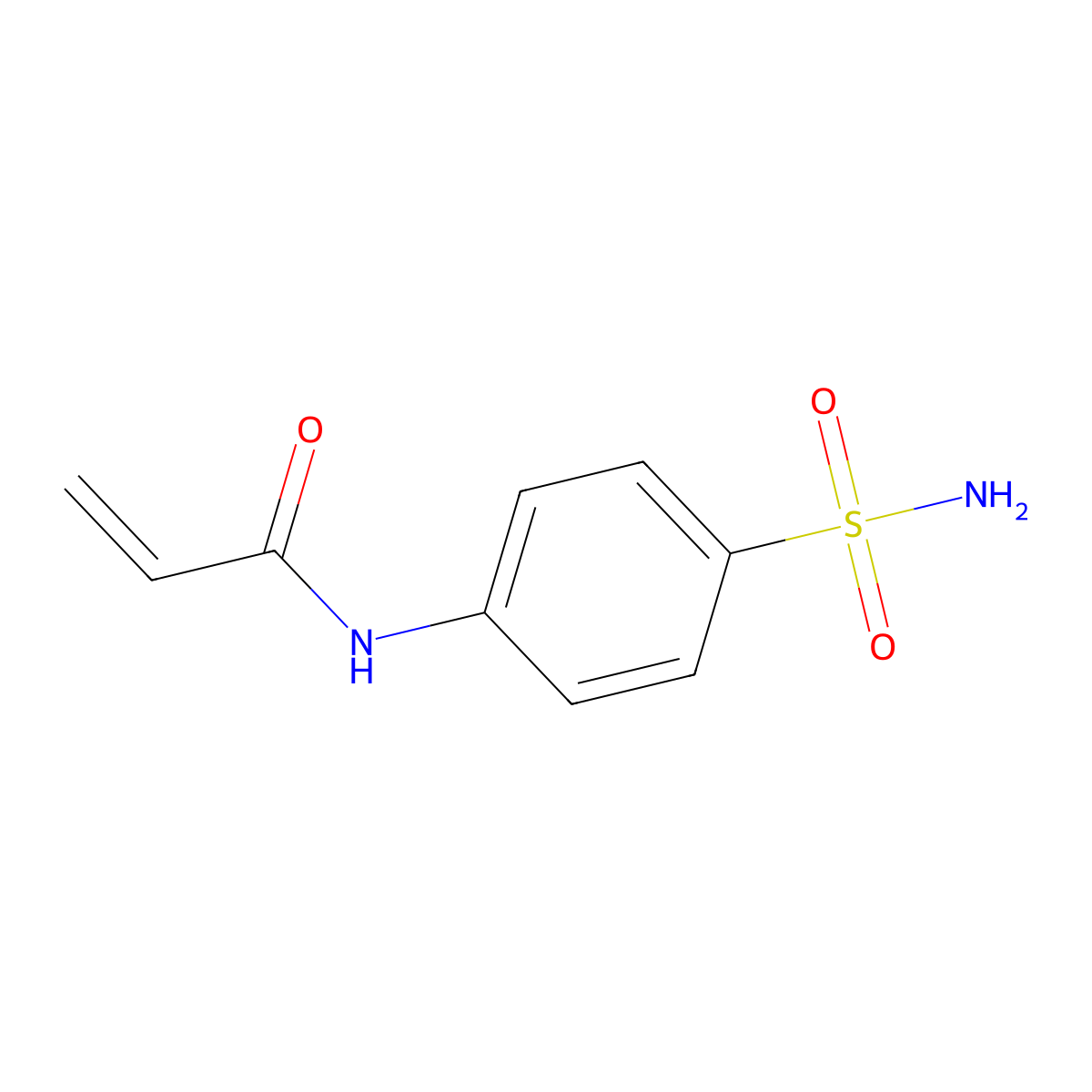N-(4-(Aminosulphonyl)phenyl)acrylamide molecular structure, CAS 2621-99-0