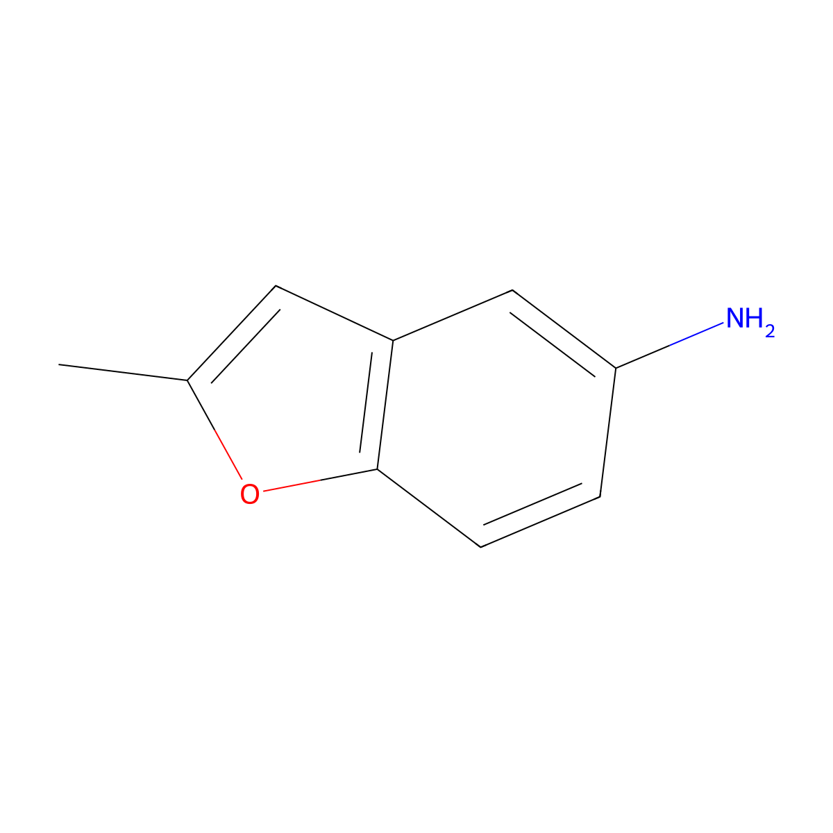 2-Methyl-5-benzofuranamine molecular structure, CAS 26210-75-3