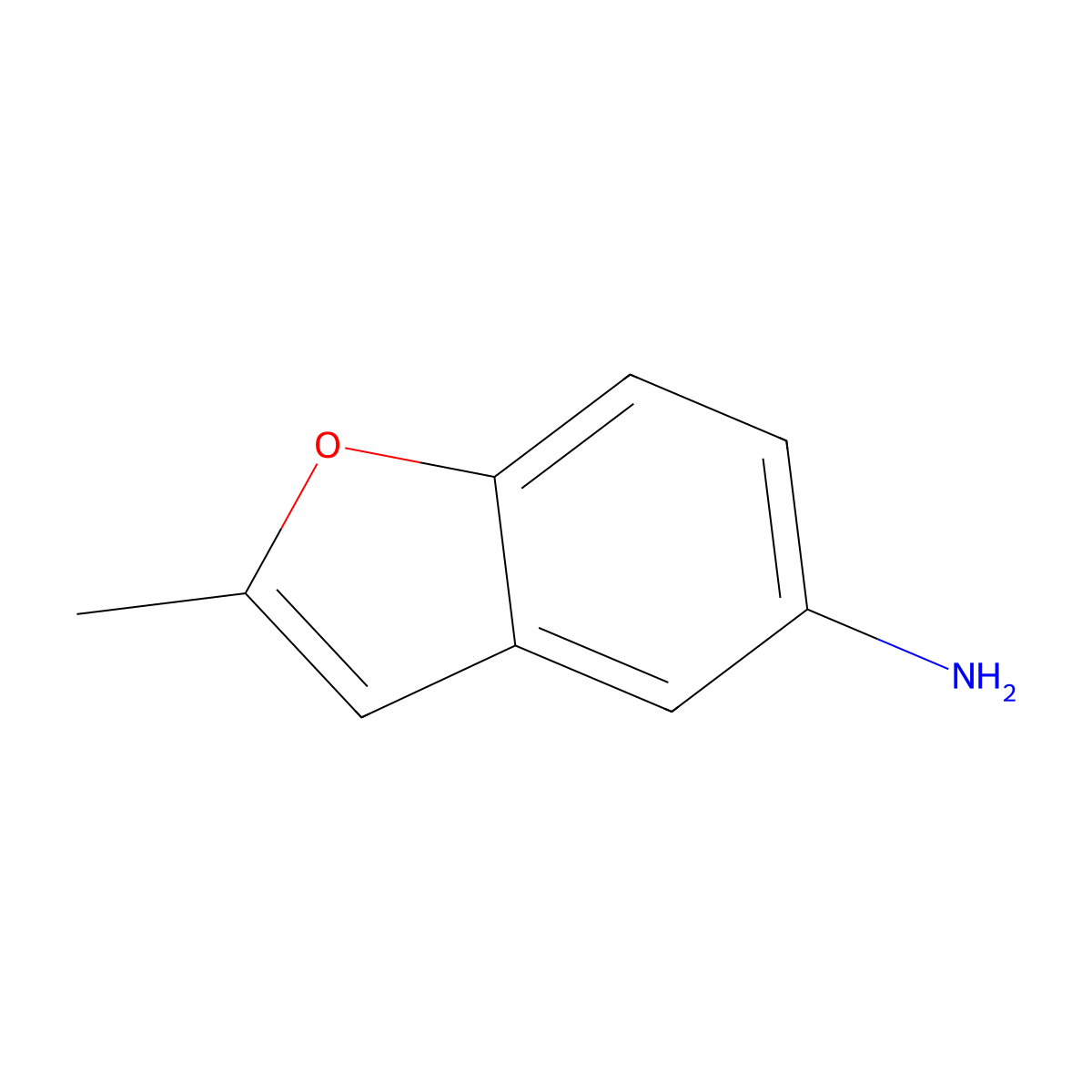 2-Methyl-5-benzofuranamine molecular structure, CAS 26210-75-3