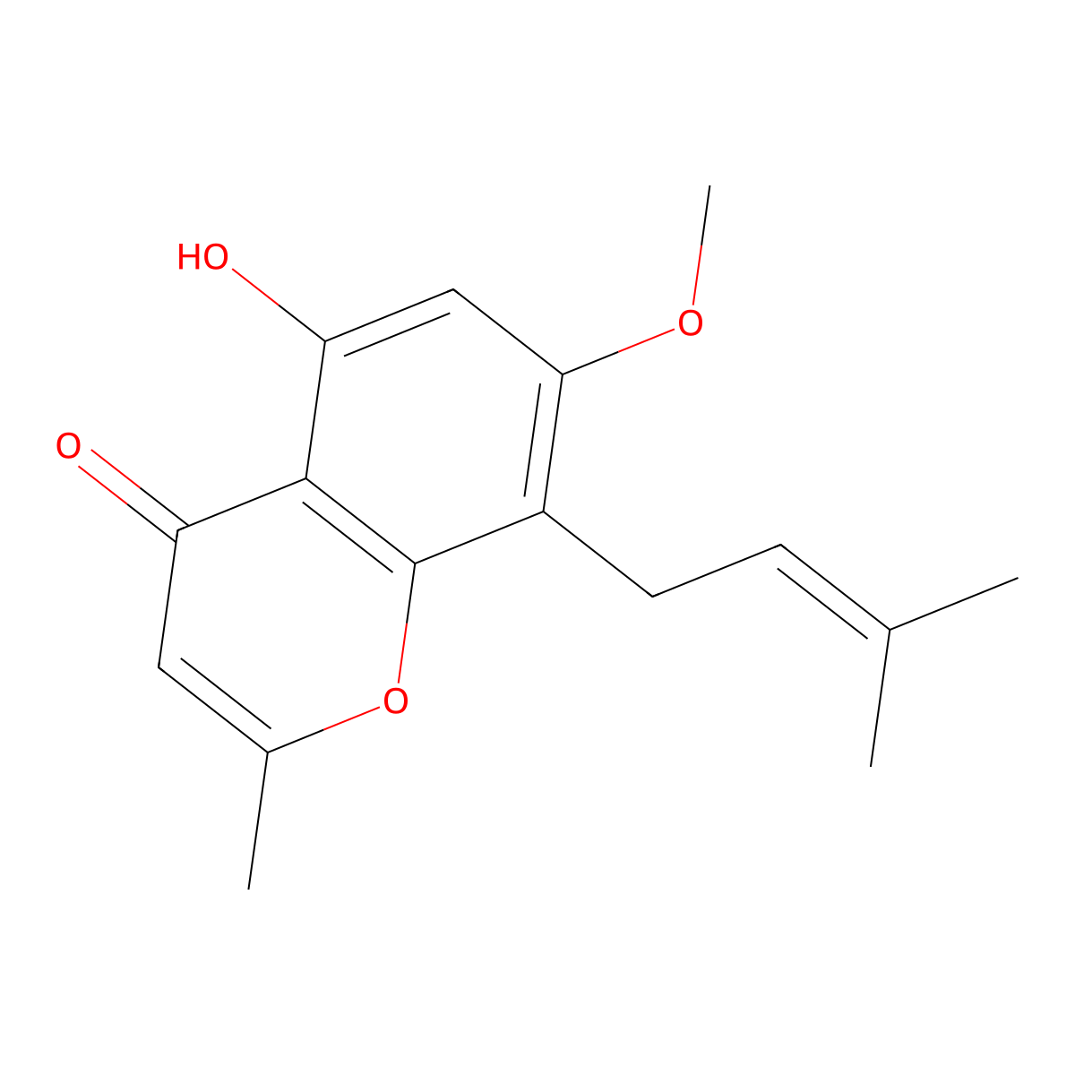 Heteropeucenin, methyl ether molecular structure, CAS 26213-95-6
