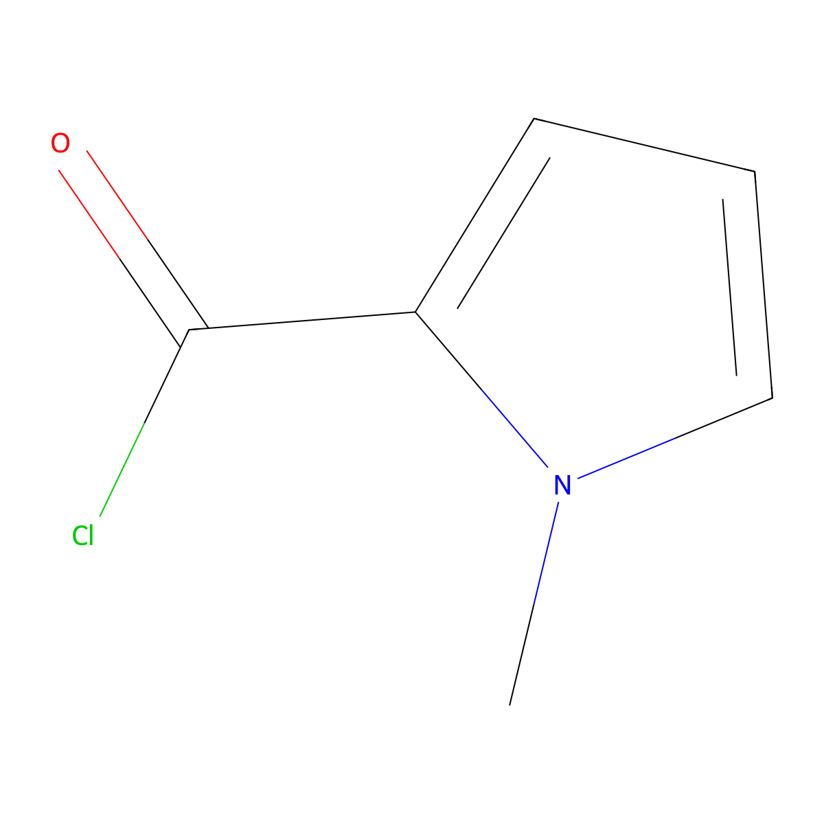 1-Methyl-1H-pyrrole-2-carbonyl chloride molecular structure, CAS 26214-68-6