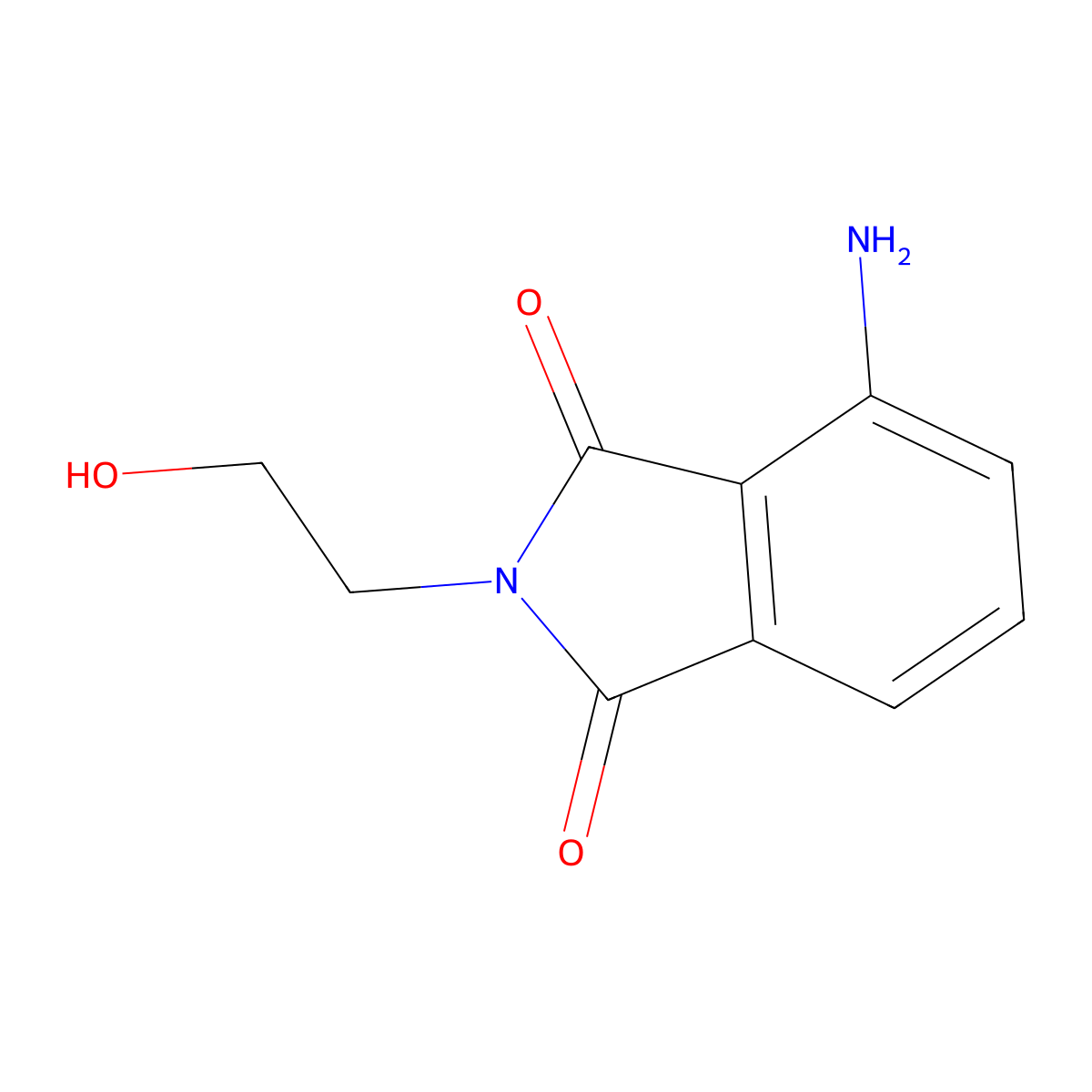 4-Amino-2-(2-hydroxy-ethyl)-isoindole-1,3-dione molecular structure, CAS 26215-17-8