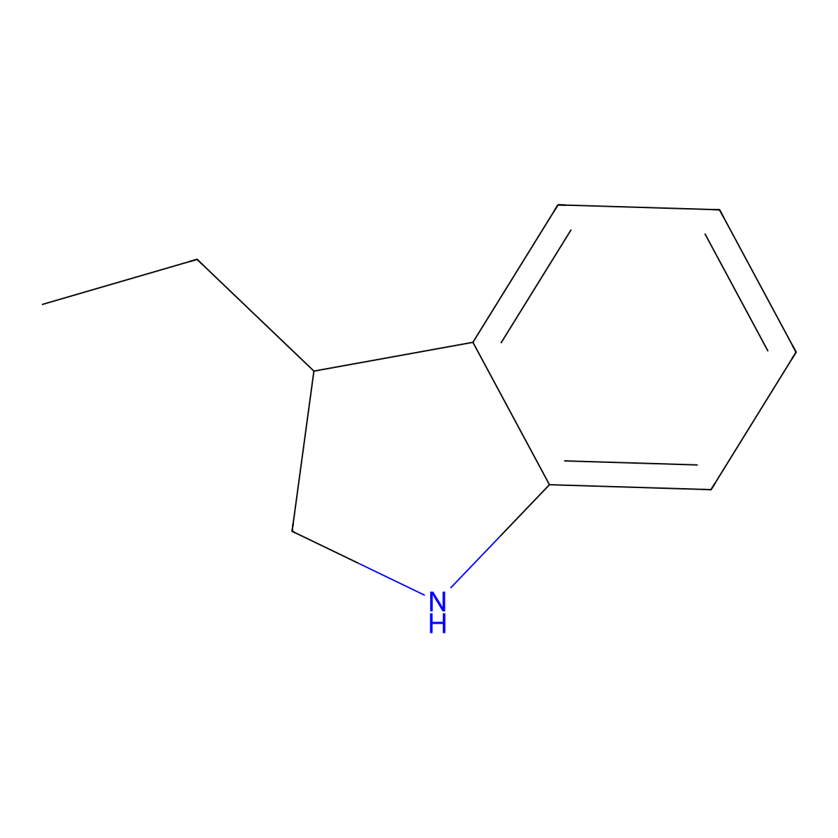 3-ethyl-2,3-dihydro-1H-indole molecular structure, CAS 26216-88-6