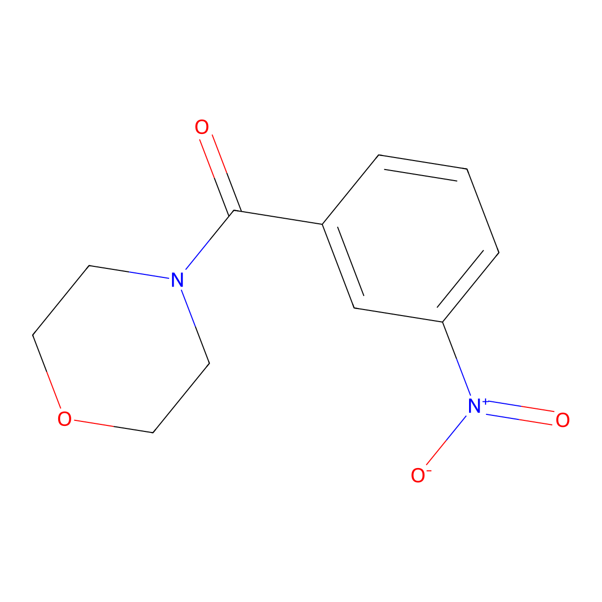 Morpholino(3-nitrophenyl)methanone molecular structure, CAS 262162-90-3