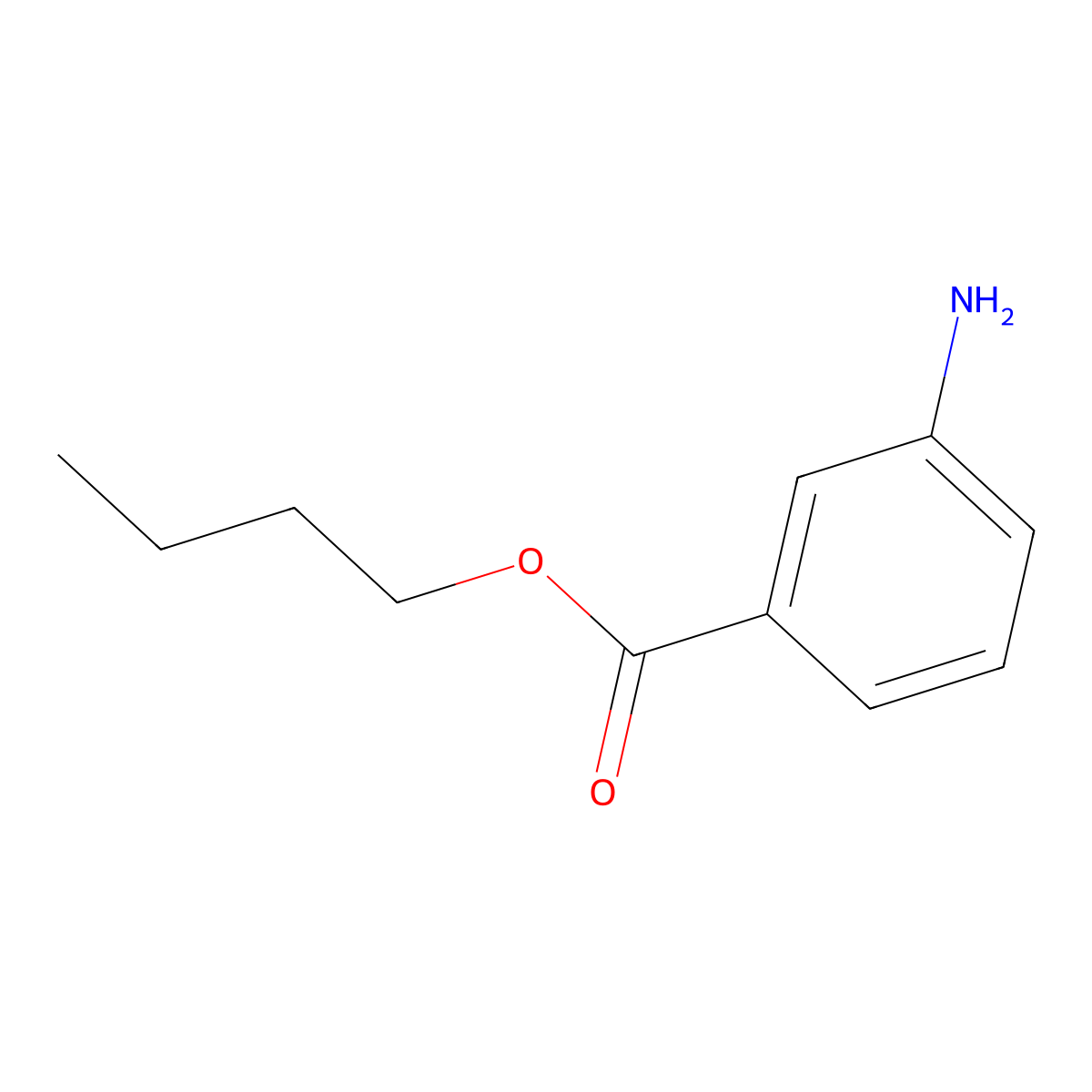 Butyl 3-aminobenzoate molecular structure, CAS 26218-03-1