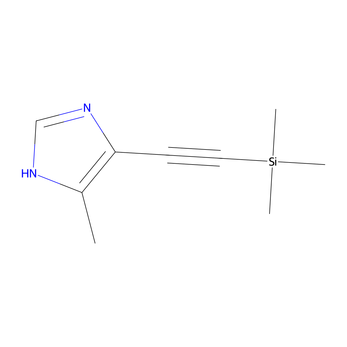 5-methyl-4-((trimethylsilyl)ethynyl)-1H-imidazole molecular structure, CAS 2621886-03-9