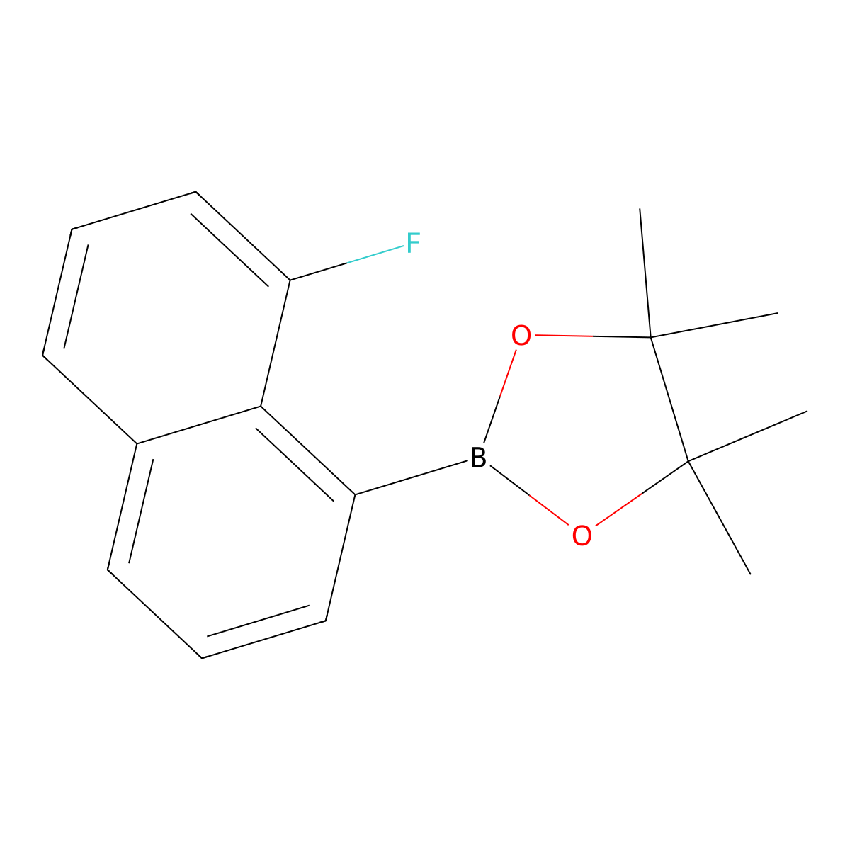 2-(8-Fluoronaphthalen-1-YL)-4,4,5,5-tetramethyl-1,3,2-dioxaborolane molecular structure, CAS 2621932-49-6
