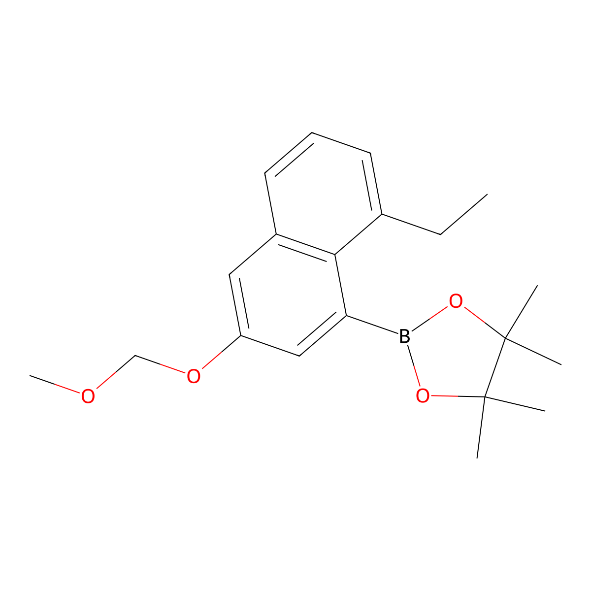 2-(8-Ethyl-3-(methoxymethoxy)naphthalen-1-yl)-4,4,5,5-tetramethyl-1,3,2-dioxaborolane molecular structure, CAS 2621932-60-1
