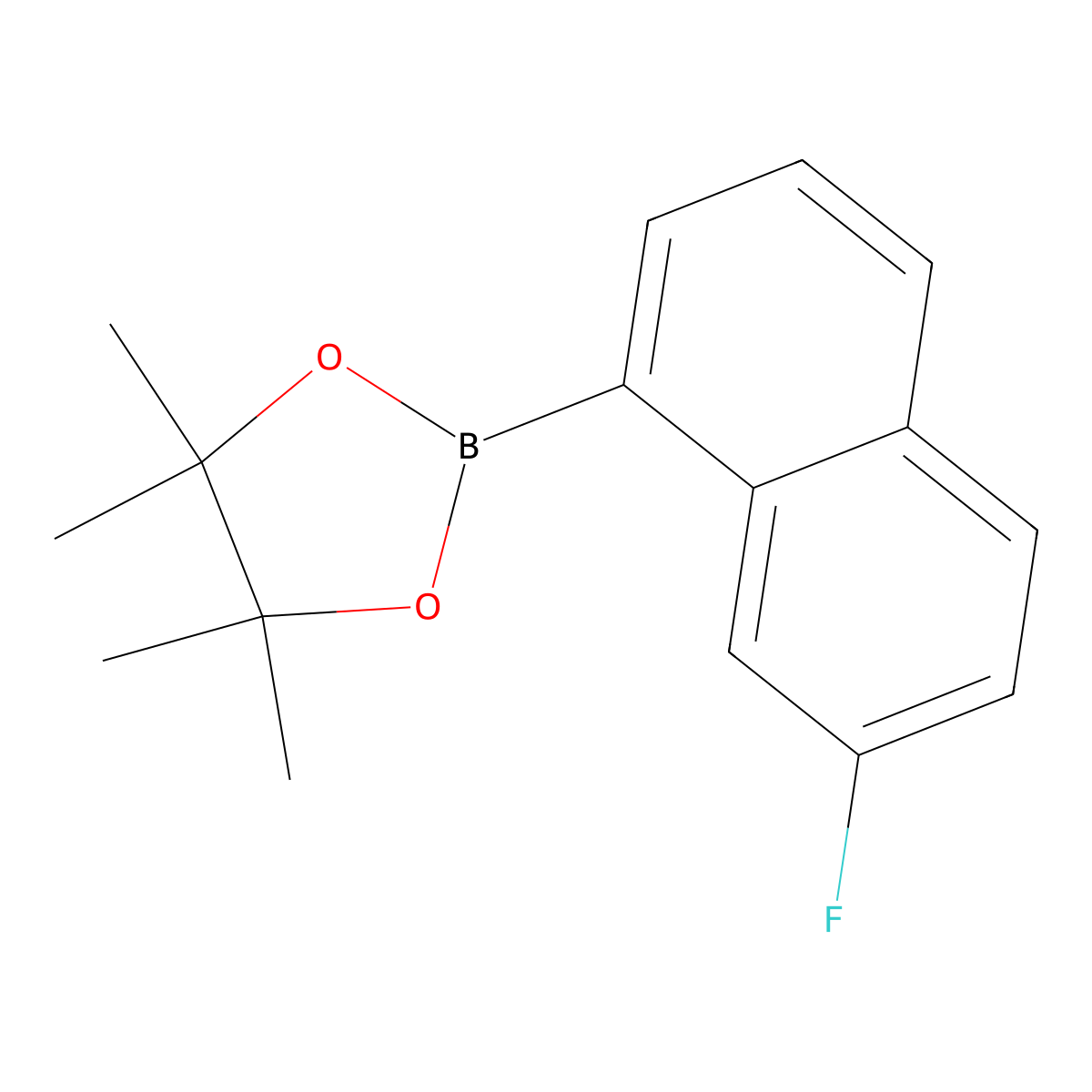2-(7-Fluoronaphthalen-1-YL)-4,4,5,5-tetramethyl-1,3,2-dioxaborolane molecular structure, CAS 2621932-85-0