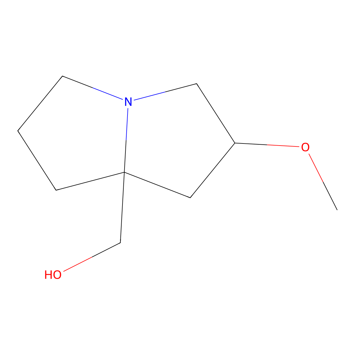 [rel-(2R,8S)-2-methoxy-1,2,3,5,6,7-hexahydropyrrolizin-8-yl]methanol molecular structure, CAS 2621934-70-9