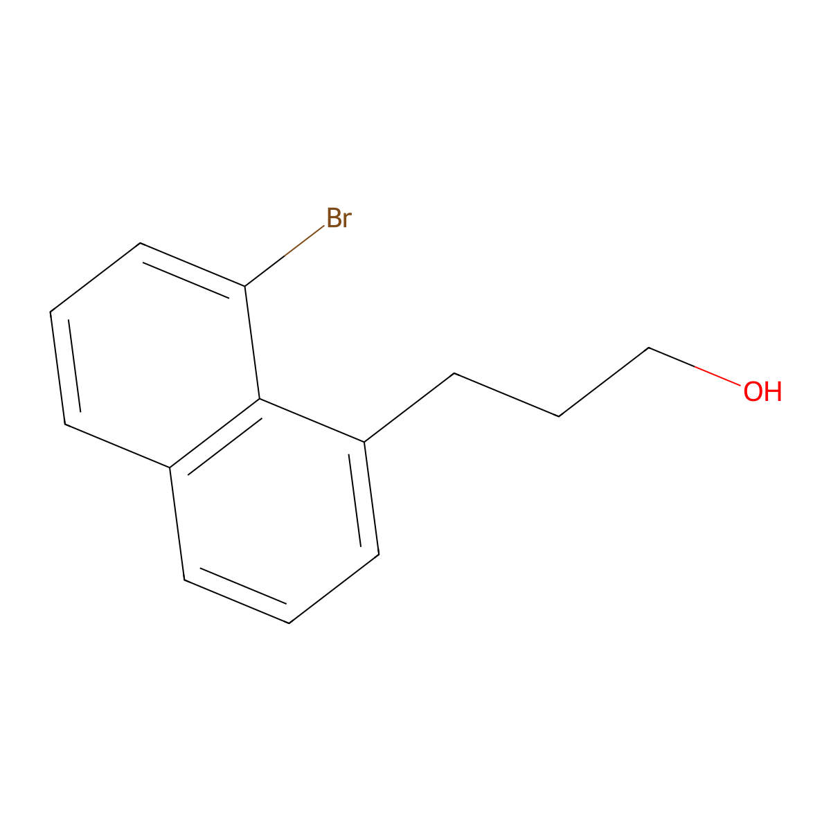 3-(8-Bromonaphthalen-1-yl)propan-1-ol molecular structure, CAS 2621935-59-7