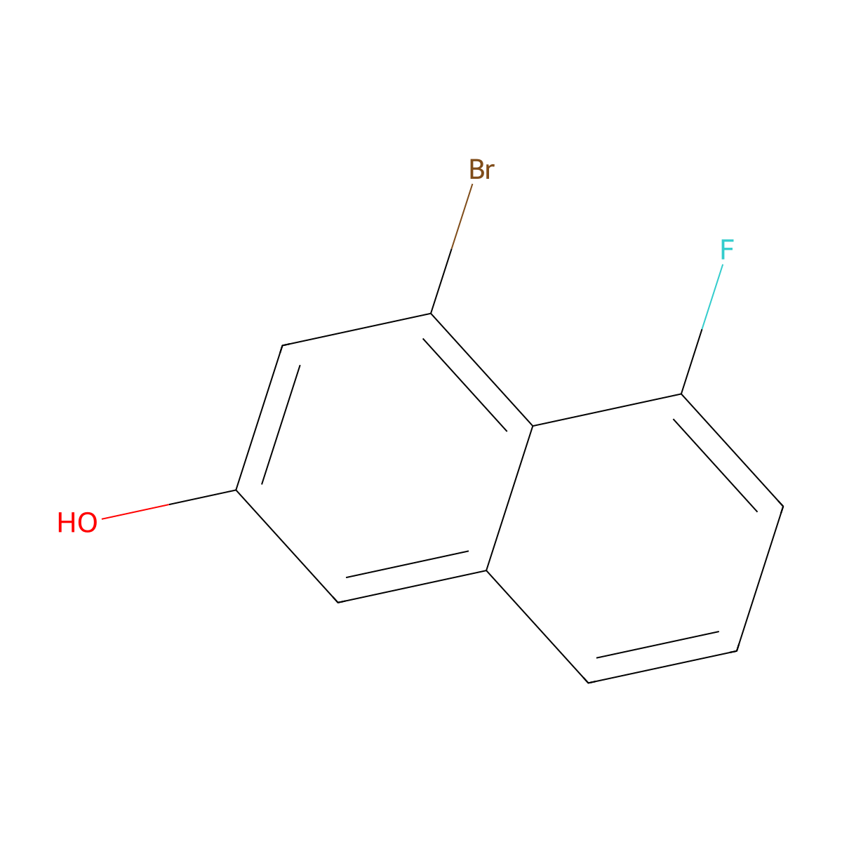 4-Bromo-5-fluoronaphthalen-2-ol molecular structure, CAS 2621936-14-7