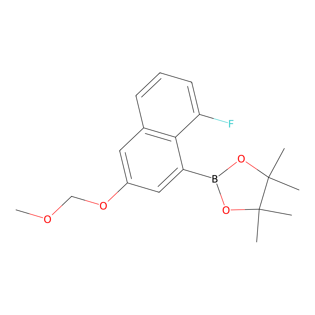 2-(8-Fluoro-3-(methoxymethoxy)naphthalen-1-YL)-4,4,5,5-tetramethyl-1,3,2-dioxaborolane molecular structure, CAS 2621936-17-0
