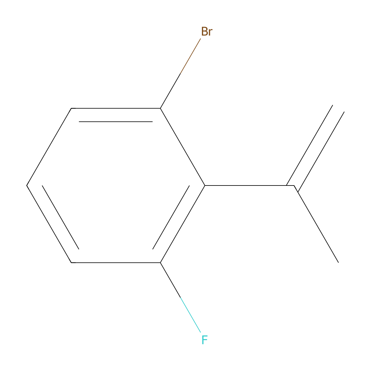 1-Bromo-3-fluoro-2-(1-methylethenyl)benzene molecular structure, CAS 2621936-57-8