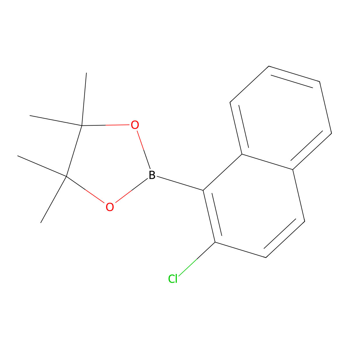 2-(2-Chloronaphthalen-1-yl)-4,4,5,5-tetramethyl-1,3,2-dioxaborolane molecular structure, CAS 2621937-36-6