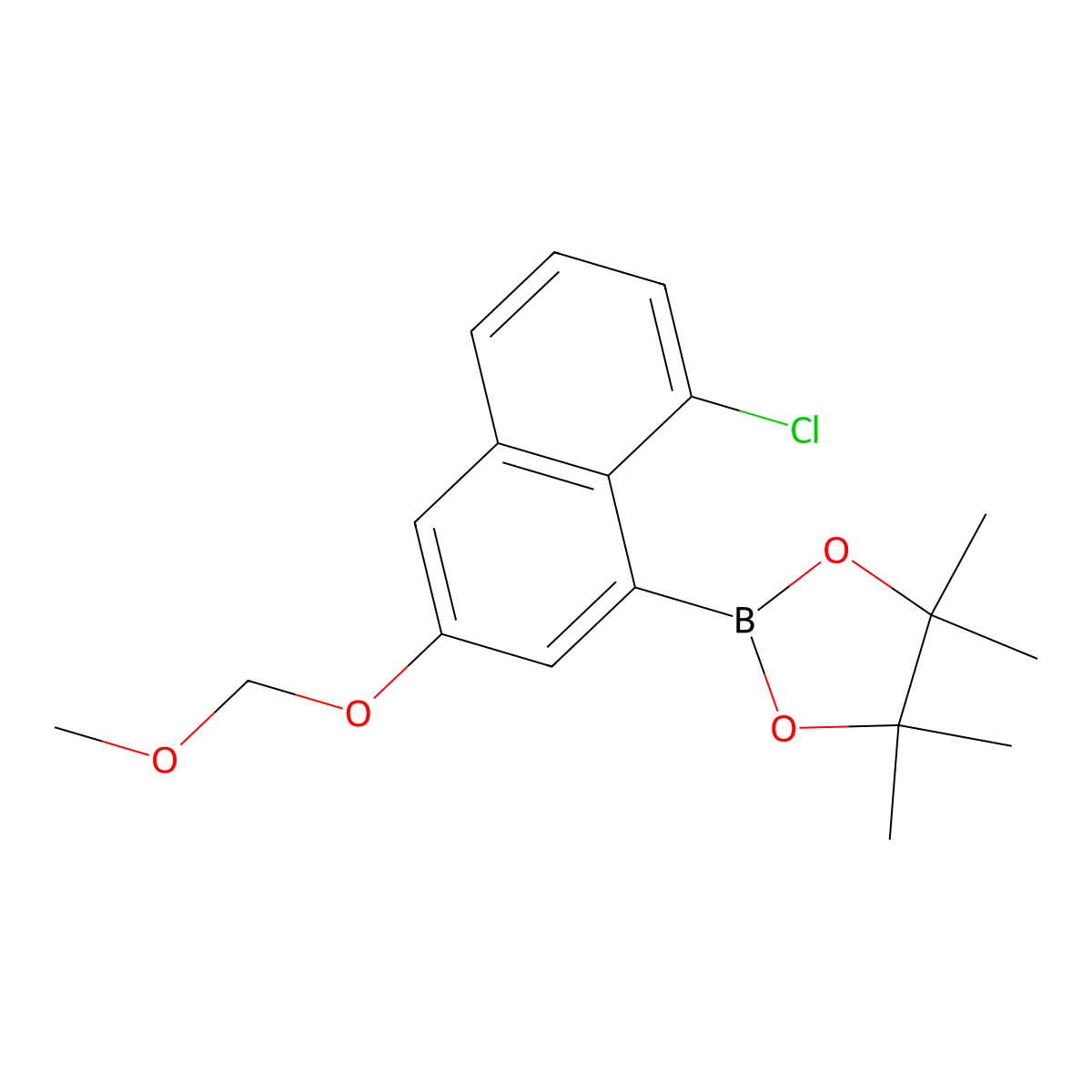 2-(8-Chloro-3-(methoxymethoxy)naphthalen-1-yl)-4,4,5,5-tetramethyl-1,3,2-dioxaborolane molecular structure, CAS 2621938-40-5