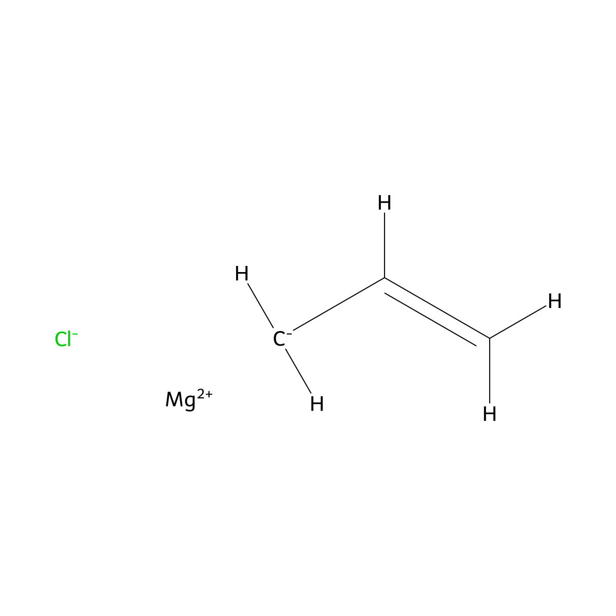 Allylmagnesium chloride molecular structure, CAS 2622-05-1
