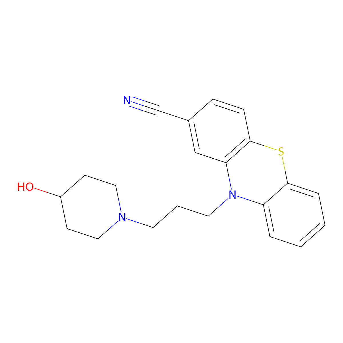 Periciazine molecular structure, CAS 2622-26-6