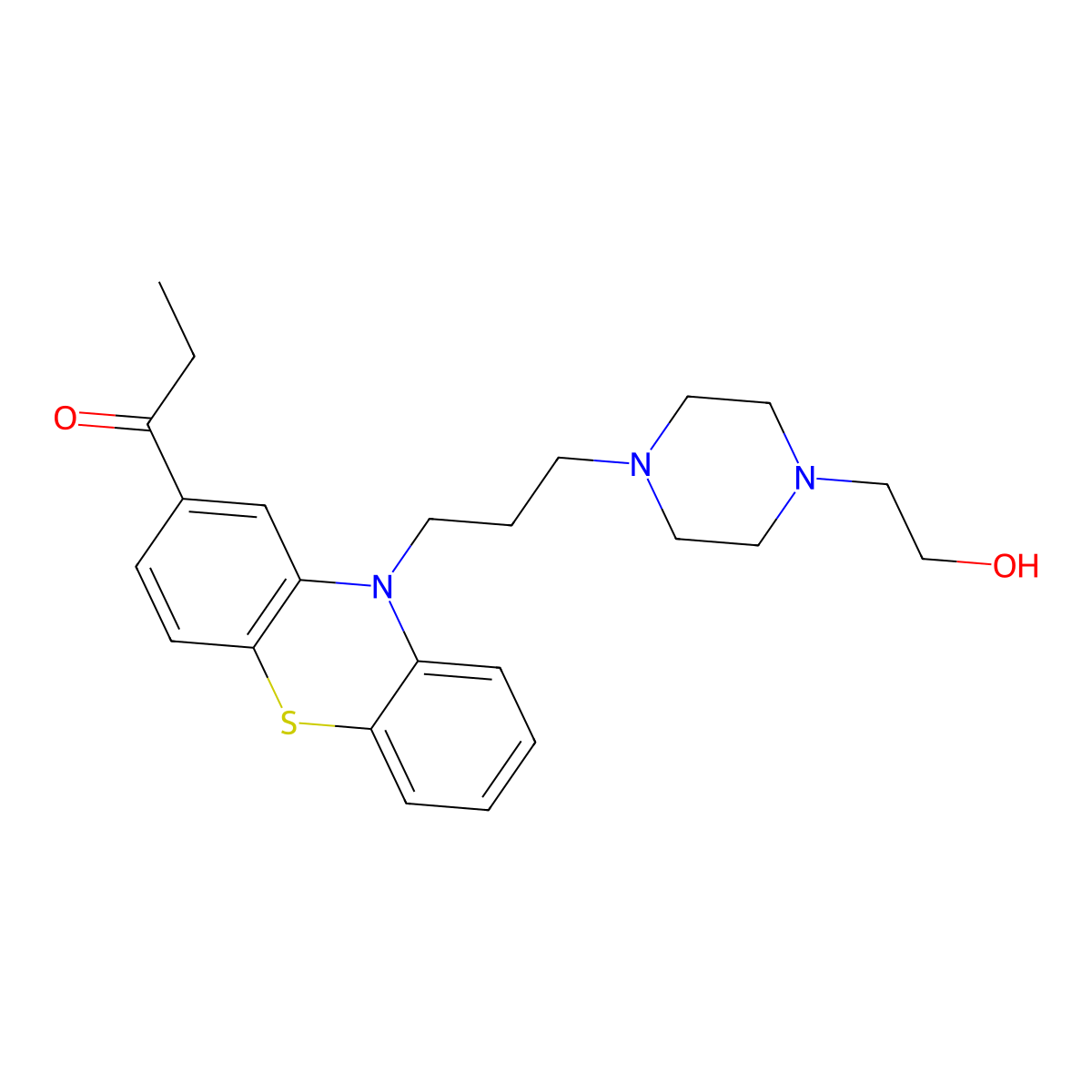 Carphenazine molecular structure, CAS 2622-30-2