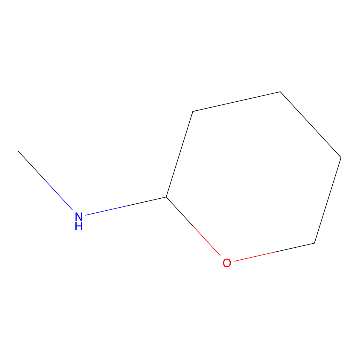 2-Methylaminotetrahydropyran molecular structure, CAS 2622-48-2