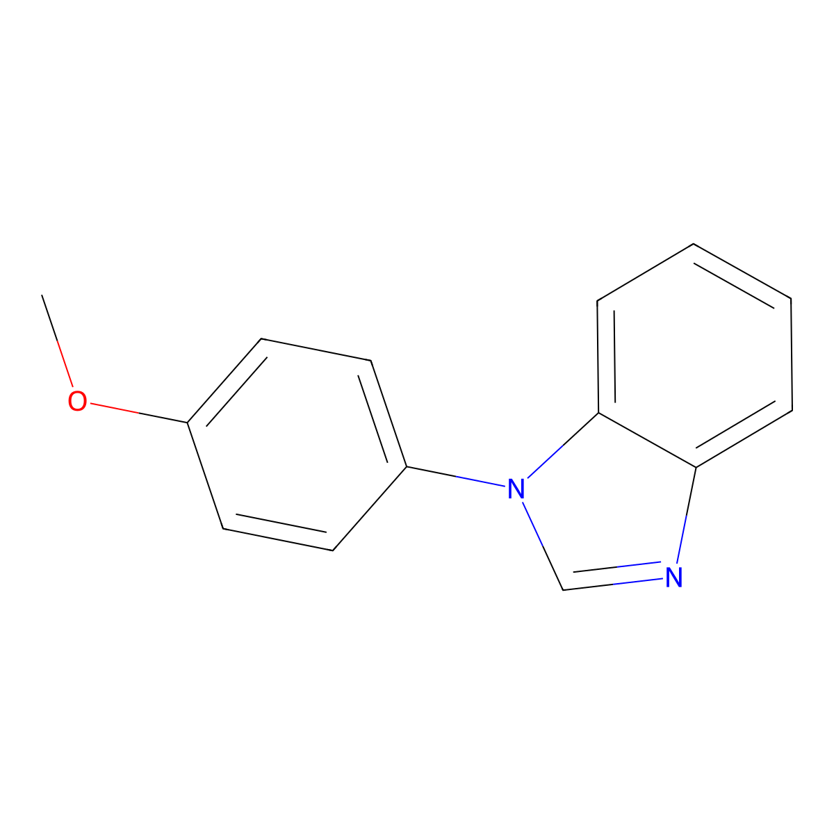 1-(4-methoxyphenyl)-1H-benzimidazole molecular structure, CAS 2622-61-9