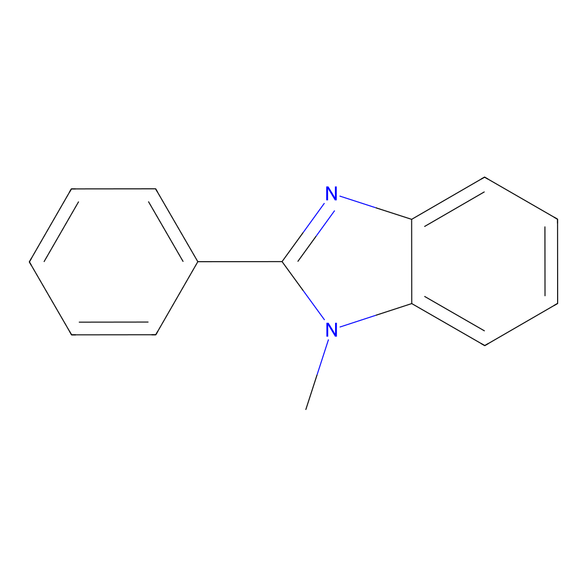 1-Methyl-2-phenylbenzimidazole molecular structure, CAS 2622-63-1