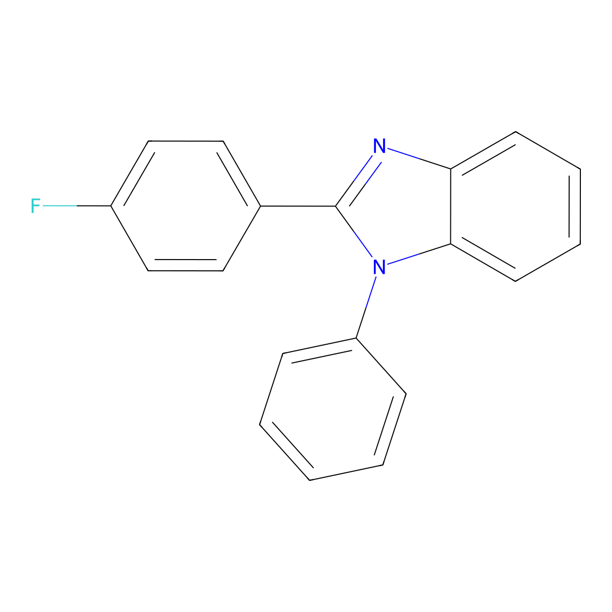 2-(4-Fluorophenyl)-1-phenyl-1H-benzimidazole molecular structure, CAS 2622-70-0