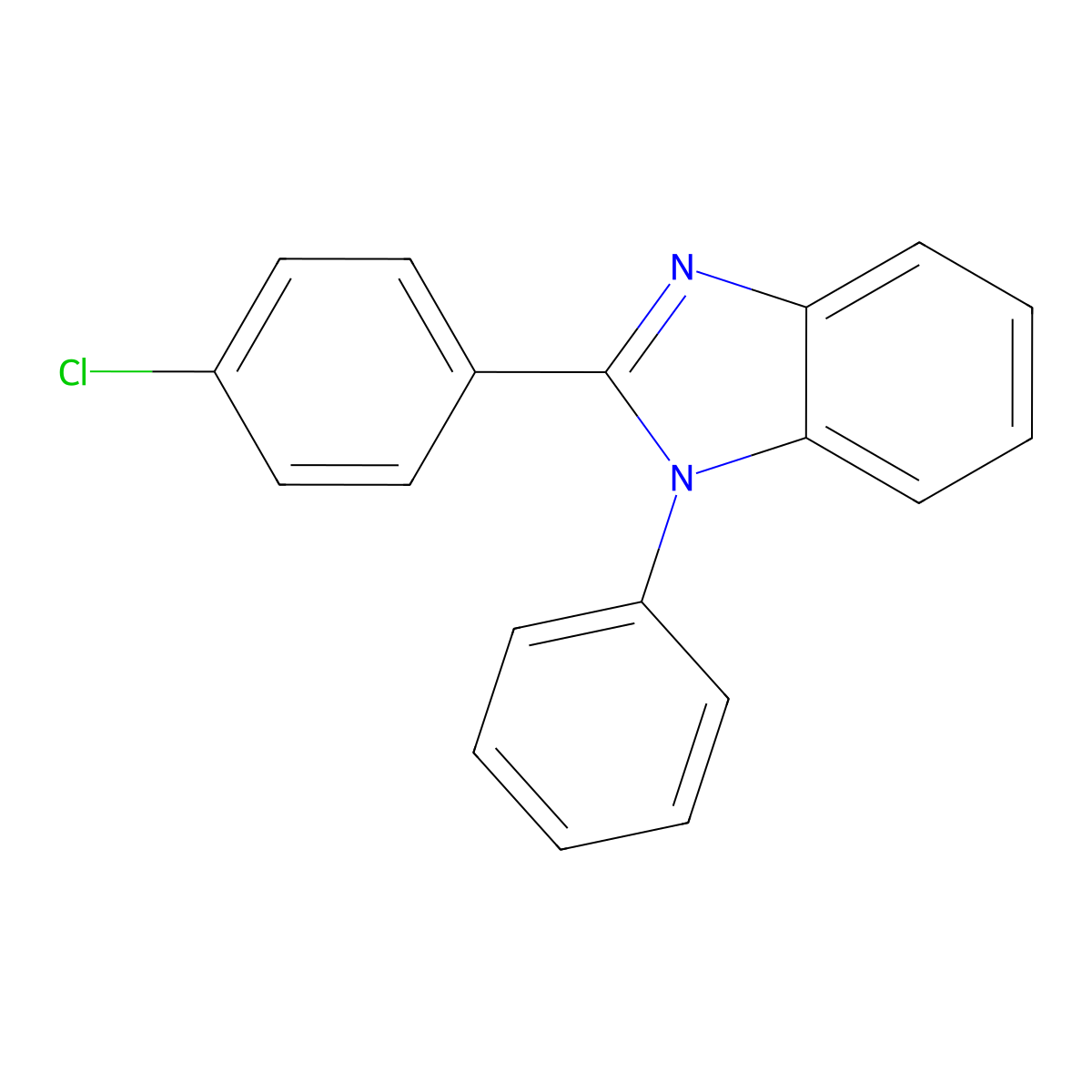 2-(4-Chlorophenyl)-1-phenyl-1H-benzo[d]imidazole molecular structure, CAS 2622-73-3