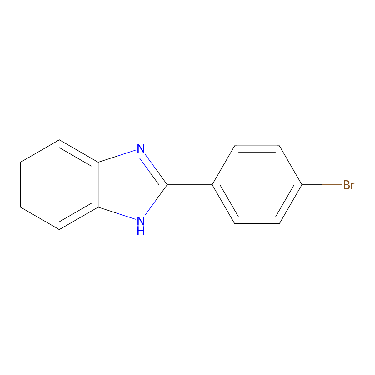 2-(4-bromophenyl)-1H-benzimidazole molecular structure, CAS 2622-74-4