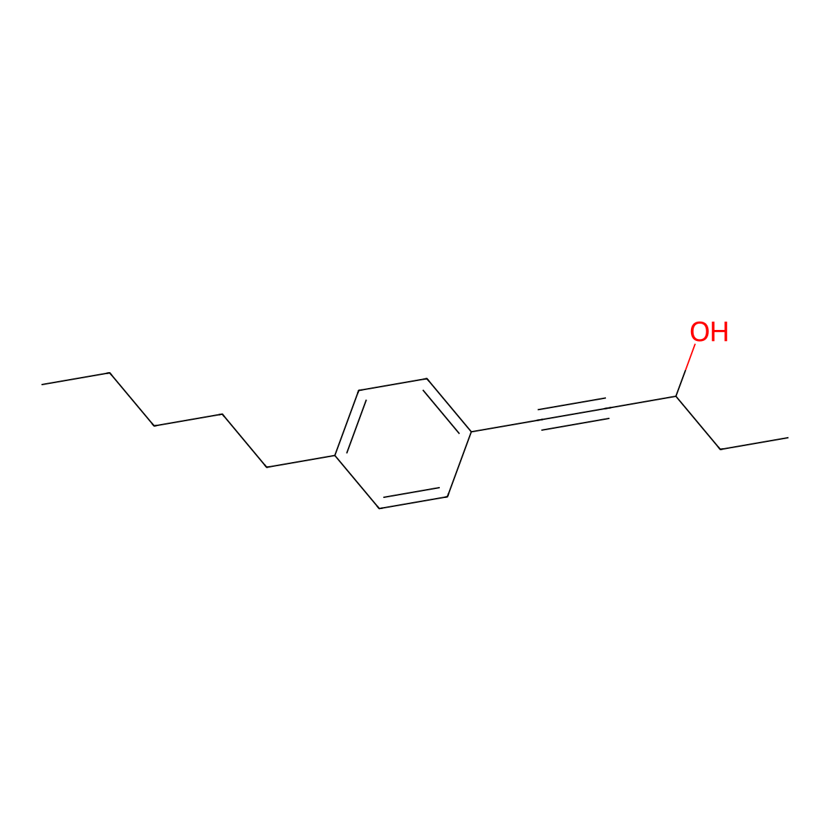 1-(4-Pentylphenyl)-1-pentyn-3-ol molecular structure, CAS 2622598-40-5