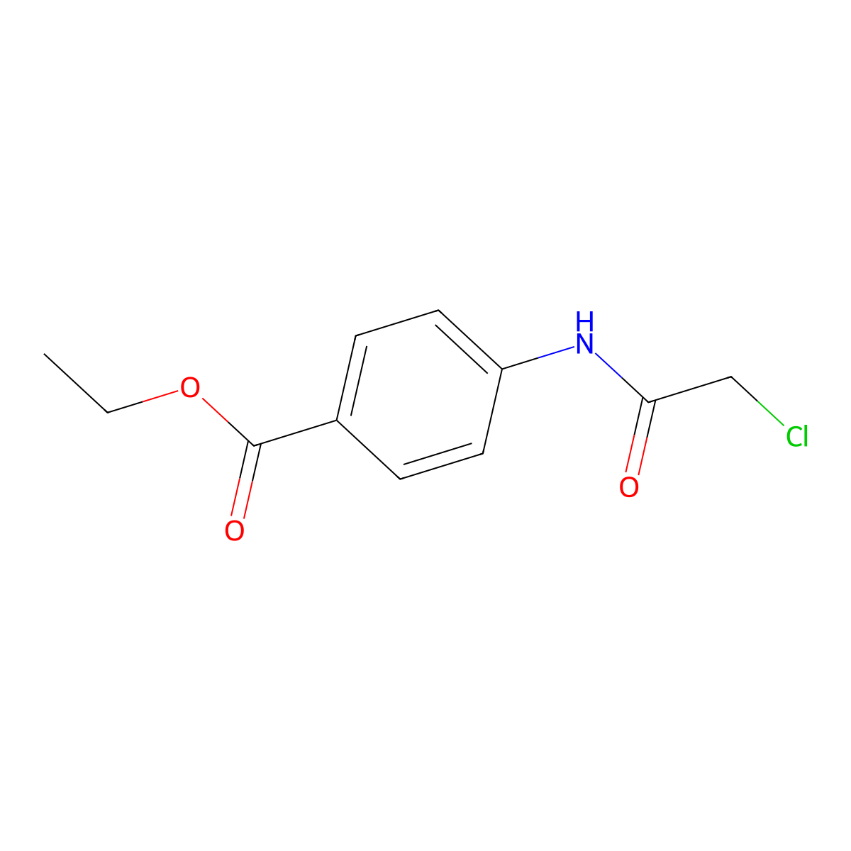 Ethyl 4-[(chloroacetyl)amino]benzoate molecular structure, CAS 26226-72-2