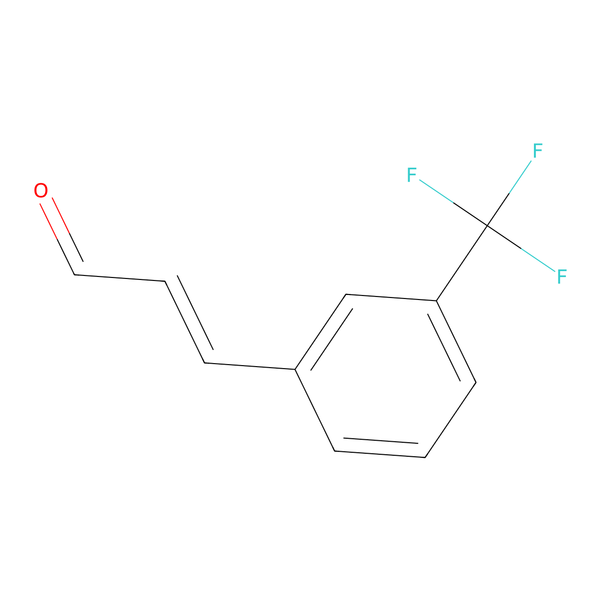(2E)-3-(3-(trifluoromethyl)phenyl)prop-2-enal molecular structure, CAS 262268-58-6